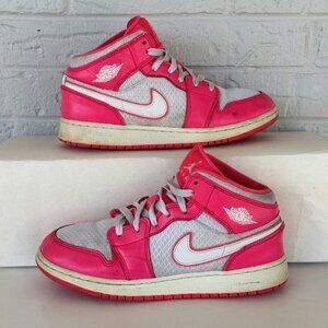 Nike Air Jordan 1 Mid Hyper Pink Sneakers Women's 8.5 (7Y)
